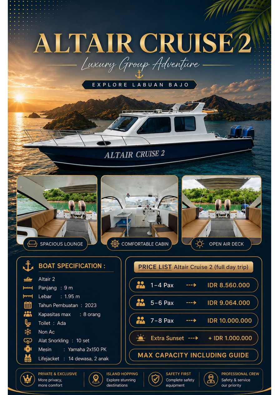 Altair Cruise 2 — 8-seat speedboat