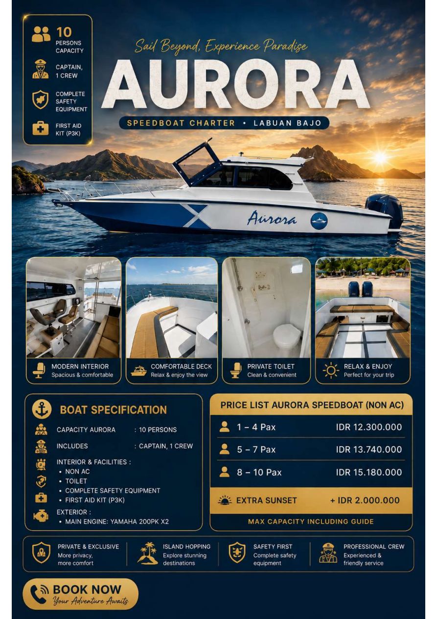 Aurora — 10-seat speedboat
