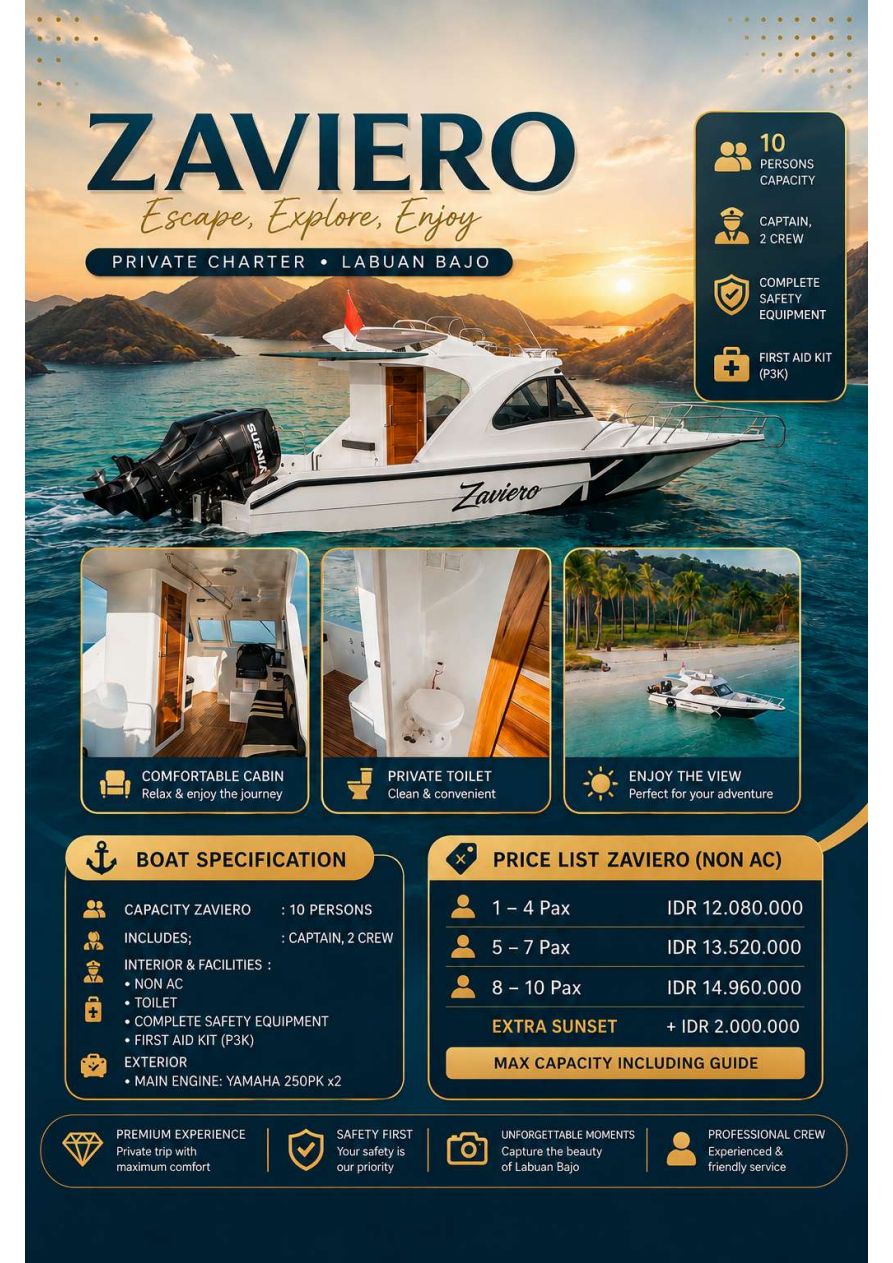 Zaviero — 10-seat speedboat